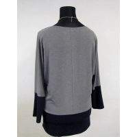 Tunika Eleni dwukolorowe kimono szary + grafit